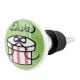 Diva Pea Green Ceramic Flat Wine Bottle Stopper